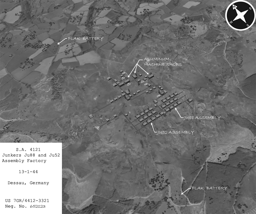 Junkters Ju-88 and Ju-52 Assembly Factory. Dessau, Germany